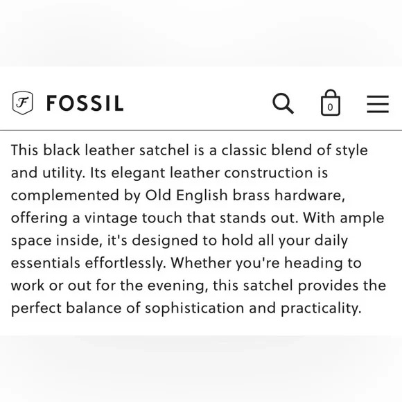 NWT Sydney Satchel in "Neutral Multi" by Fossil. Beautiful bag! - Picture 11 of 15